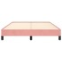 Estructura de cama sin colchón terciopelo rosa 140x200