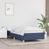 Estructura de cama sin colchón tela azul 90x200