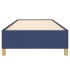 Estructura de cama sin colchón tela azul 90x200