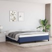 Cama sin colchón tela azul 200x200 cm