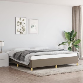 Cama sin colchón tela gris taupe 200x200
