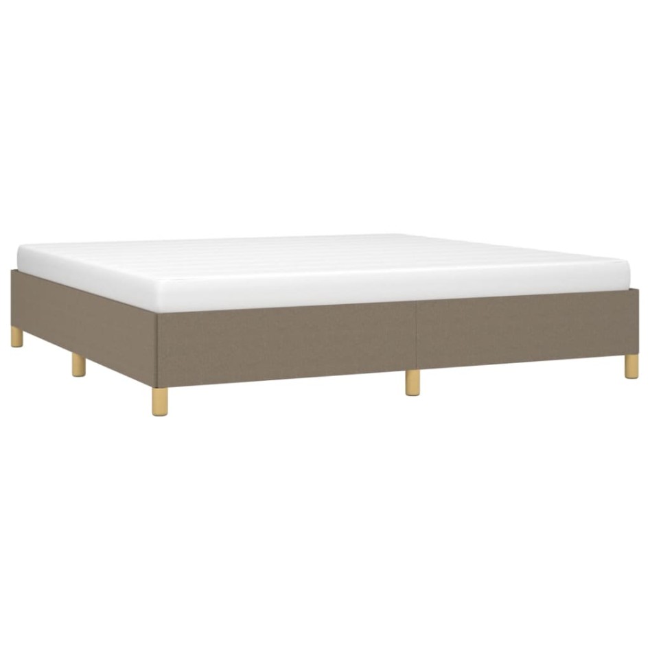 Cama sin colchón tela gris taupe 200x200