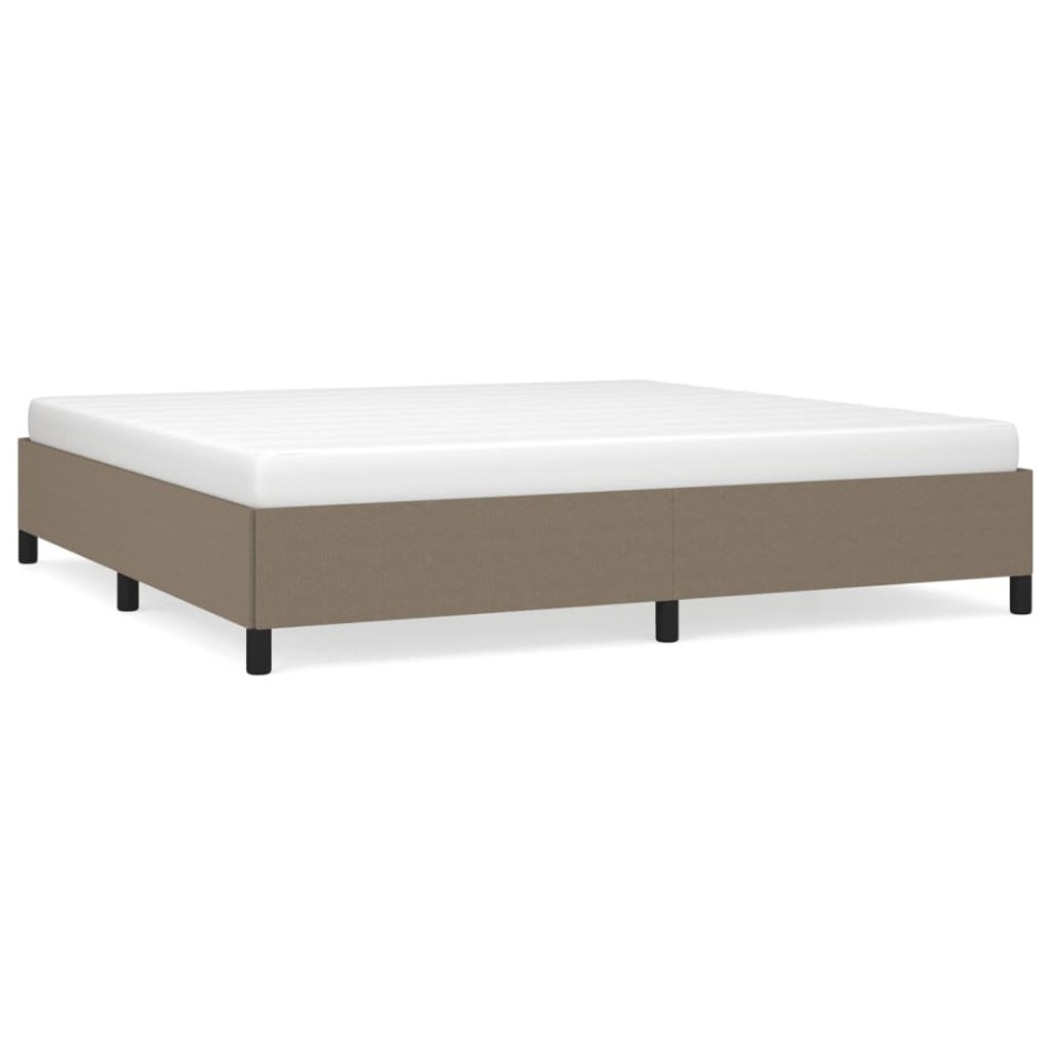 Cama sin colchón tela gris taupe 200x200