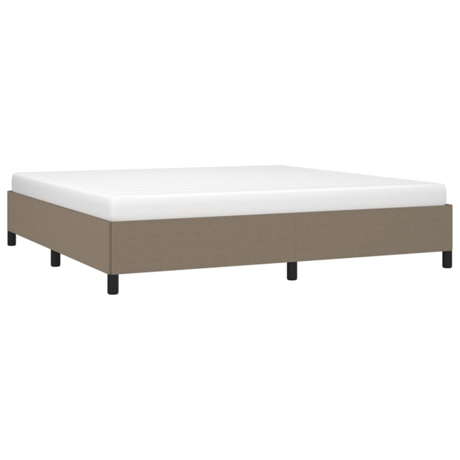 Cama sin colchón tela gris taupe 200x200