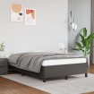 Estructura de cama sin colchón cuero sintético gris 120x200 cm