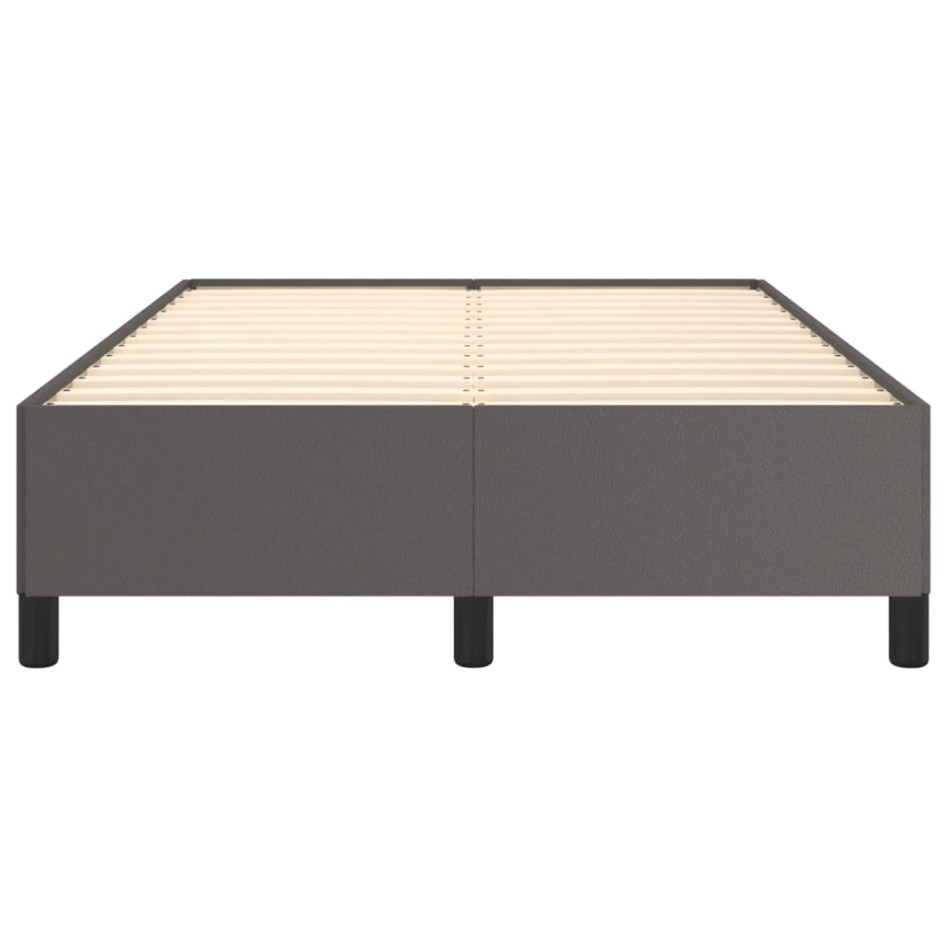 Estructura de cama sin colchón cuero sintético gris 120x200