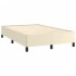 Estructura de cama sin colchón cuero sintético crema 120x200