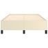 Estructura de cama sin colchón cuero sintético crema 120x200