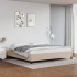 Estructura cama sin colchón cuero sintético capuchino