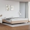 Estructura cama sin colchón cuero sintético capuchino 200x200cm