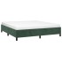 Estructura cama sin colchón terciopelo verde oscuro 160x200