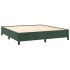 Estructura cama sin colchón terciopelo verde oscuro 160x200