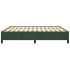 Estructura cama sin colchón terciopelo verde oscuro 160x200