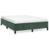 Estructura cama sin colchón terciopelo verde oscuro 140x200