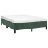 Estructura cama sin colchón terciopelo verde oscuro 140x200