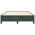 Estructura cama sin colchón terciopelo verde oscuro 140x200