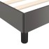 Estructura de cama con cabecero sin colchón gris 140x200