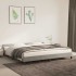 Estructura de cama sin colchón terciopelo gris claro 200x200