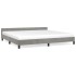 Estructura de cama sin colchón terciopelo gris claro 200x200