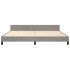 Estructura de cama sin colchón terciopelo gris claro 200x200