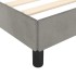Estructura de cama sin colchón terciopelo gris claro 200x200