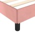 Cama con cabecero sin colchón terciopelo rosa 120x200