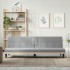 Sofá cama con portavasos tela gris