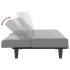 Sofá cama con portavasos tela gris