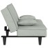 Sofá cama de terciopelo gris