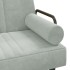 Sofá cama con reposabrazos terciopelo gris