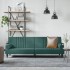 Sofá cama con reposabrazos terciopelo verde