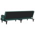 Sofá cama con reposabrazos terciopelo verde