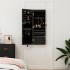 Espejo con joyero de pared negro 37,5x10x106
