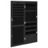 Espejo con joyero de pared negro 37,5x10x106