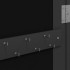 Espejo con joyero de pared negro 37,5x10x106