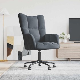 Sillón de relax de terciopelo gris