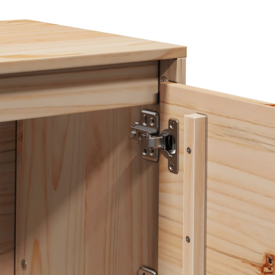 Mueble de TV de madera maciza de pino 156x37x45