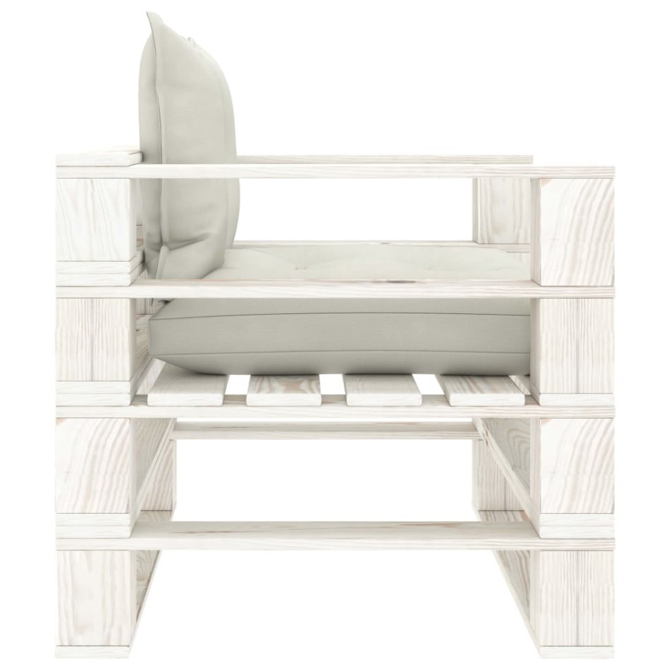 Sofá de palets para jardín madera con cojines