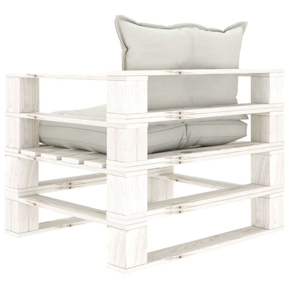 Sofá de palets para jardín madera con cojines