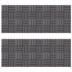 Baldosas de terraza 20 uds madera acacia gris deslavado