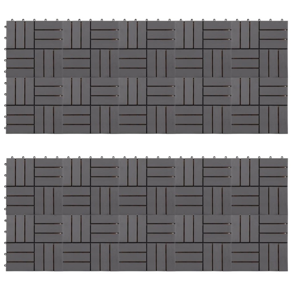 Baldosas de terraza 20 uds madera acacia gris deslavado