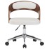 Silla oficina giratoria madera curvada cuero sintético