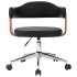 Silla de oficina giratoria madera curvada cuero sintético