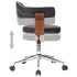 Silla de oficina giratoria madera curvada cuero sintético