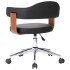 Silla de oficina giratoria madera curvada cuero sintético