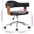 Silla de oficina giratoria madera curvada cuero sintético
