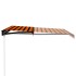 Toldo retráctil manual naranja y marrón 350x250