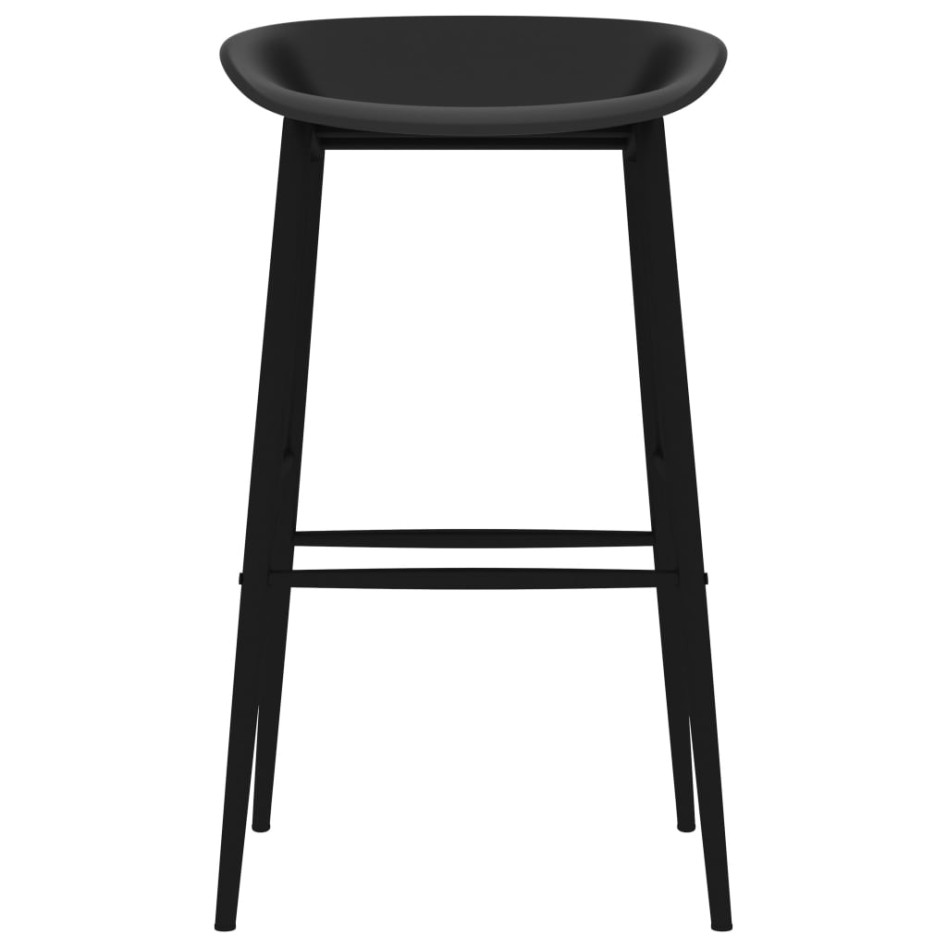 Mesa alta y taburetes de bar 7 piezas blanco y