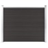 Panel de valla WPC negro 180x146