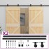 Puerta corredera con herrajes madera maciza de pino 100x210